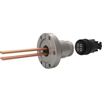 High Current Circular Feedthroughs - CF Flanged 700-1750 Volts